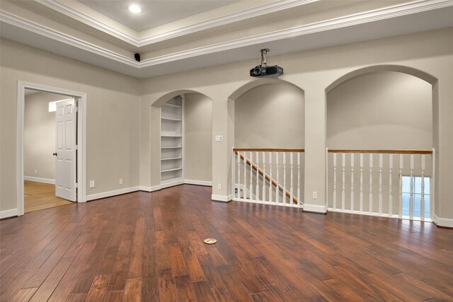 6616 Queensclub Dr, Houston, TX 77069 - spare room featuring wood finished floors, built in shelves, and recessed lighting