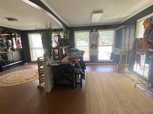 312 Spring, Washington, GA 30673 - dining area featuring crown molding and wood finished floors
