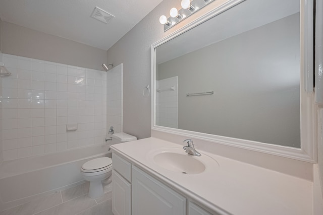 9714 Angleside Ln, Sugar Land, TX 77498 - bathroom featuring vanity, shower / tub combination, and tile patterned floors