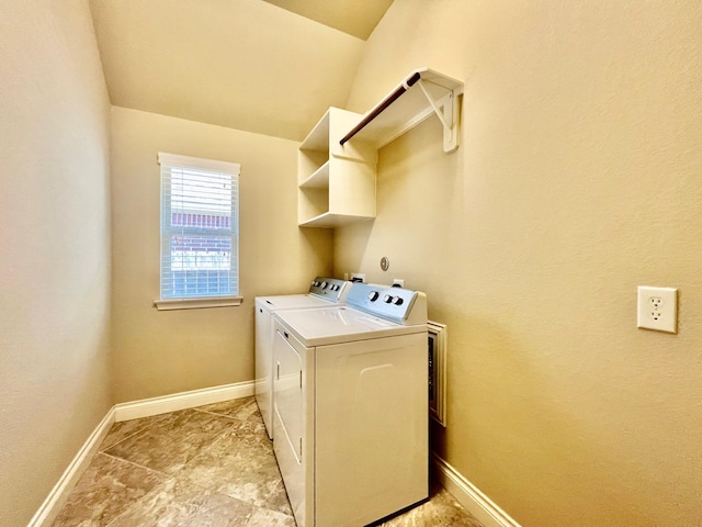 22223 Slate Oaks Ln, Richmond, TX 77469 - laundry area featuring washer and clothes dryer and baseboards