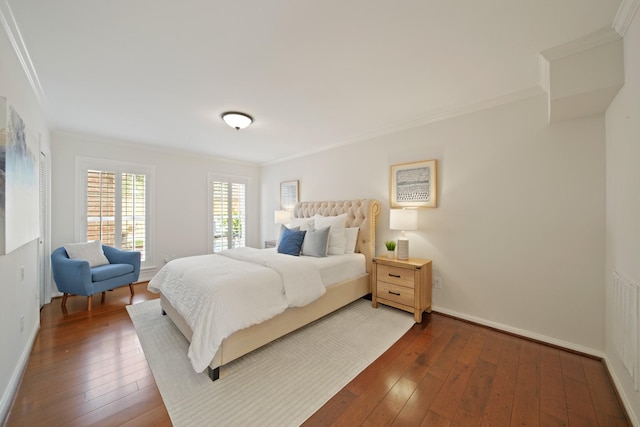 2200 Potomac Dr, Houston, TX 77057 - bedroom with ornamental molding and hardwood / wood-style flooring