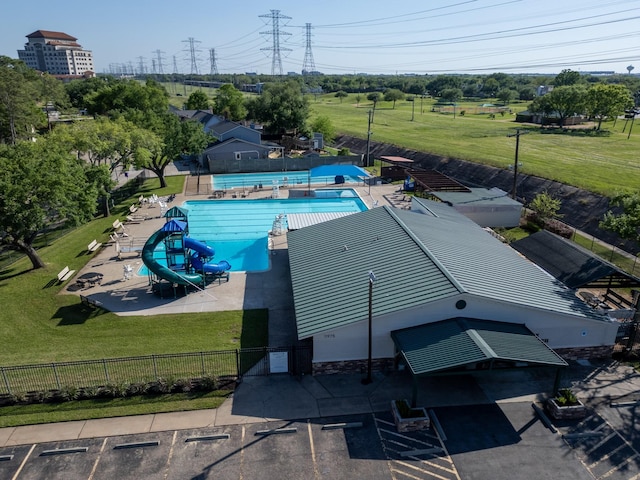 11823 Blair Meadow Dr, Meadows Place, TX 77477 - drone / aerial view of a pool area