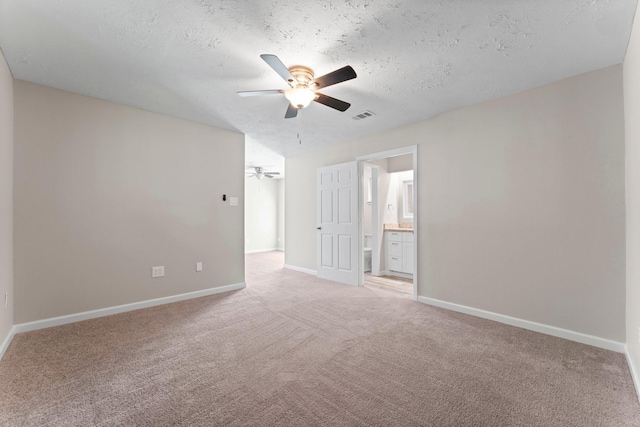 3527 Acorn Way Ln, Spring, TX 77389 - unfurnished room with a ceiling fan, light carpet, and a textured ceiling