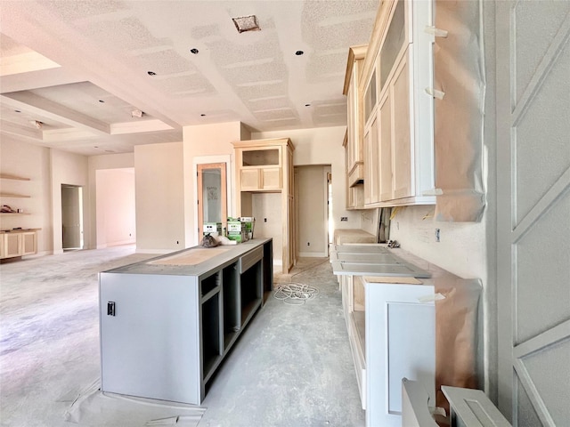 1162 Rd 6604, Dayton, TX 77535 - kitchen with concrete floors, a center island, and light countertops