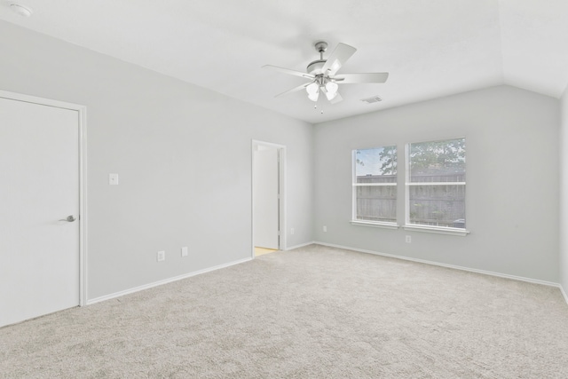 1611 Hade Meadow Ln, Houston, TX 77073 - unfurnished room featuring a ceiling fan, carpet floors, and vaulted ceiling