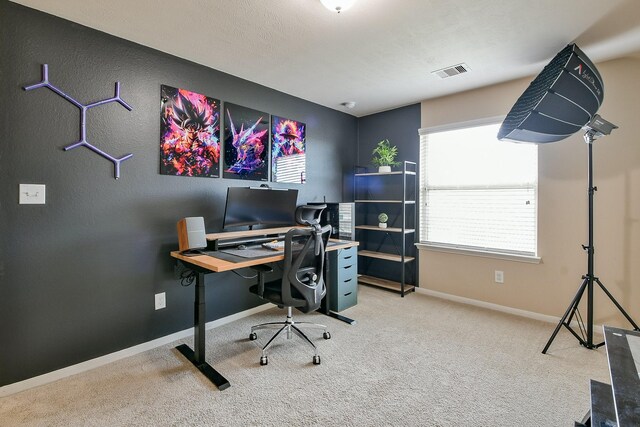 10219 Kentington Oak Dr, Humble, TX 77396 - carpeted home office featuring healthy amount of natural light