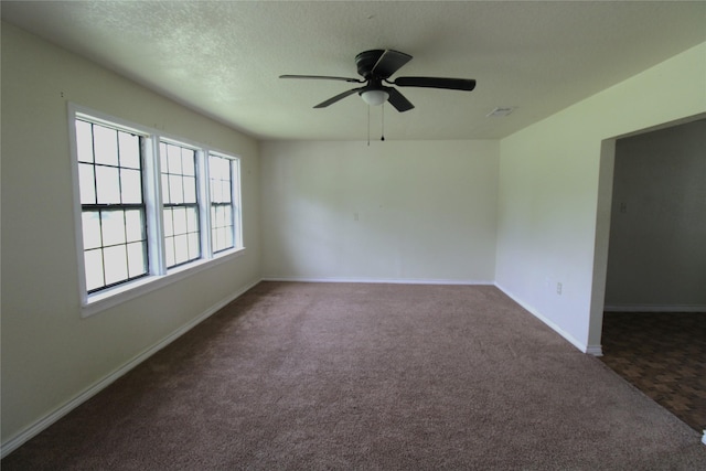 6615 Live Oak Dr, Freeport, TX 77541 - empty room with carpet floors and ceiling fan
