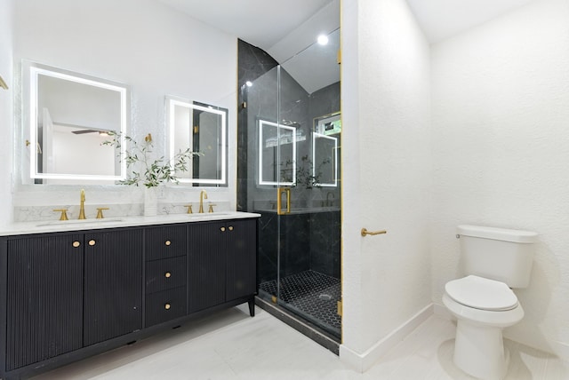 1311 E 35th St, Houston, TX 77022 - bathroom with double vanity and a shower stall