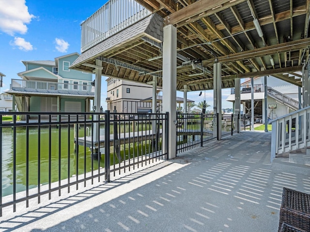 441 Jeanie Lynne Cir, Galveston, TX 77554 - view of patio featuring a water view