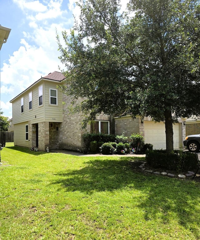 5046 Ivy Fair Way, Katy, TX 77449 - view of front of property with a garage and brick siding