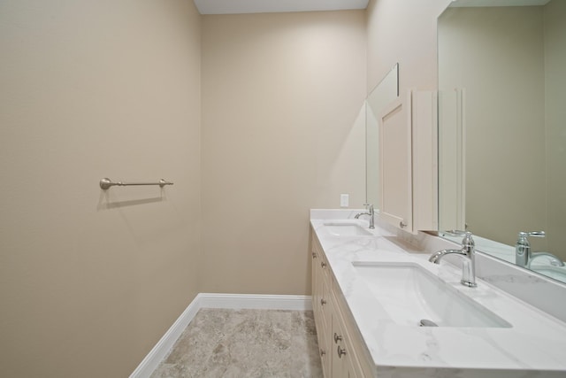 1148 Du Barry Ln, Houston, TX 77018 - bathroom with double vanity and baseboards
