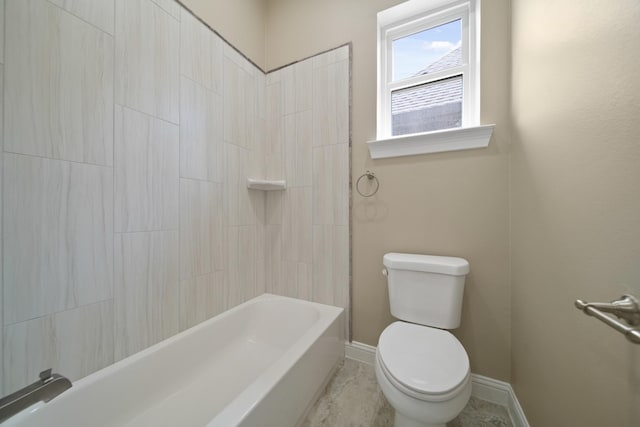 1148 Du Barry Ln, Houston, TX 77018 - bathroom featuring toilet and tub / shower combination