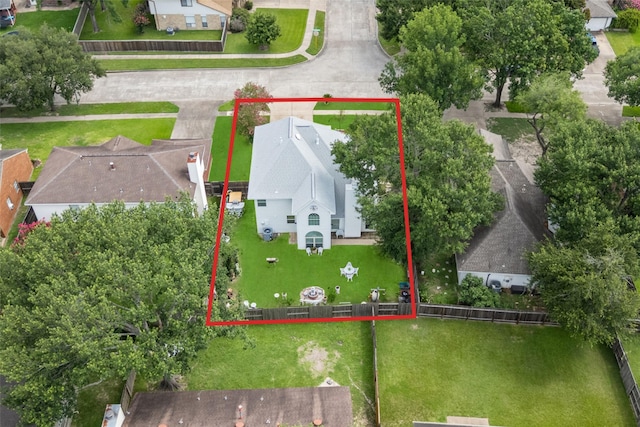 10135 Wayward Wind Ln, Houston, TX 77064 - aerial view of residential area with property parcel outlined