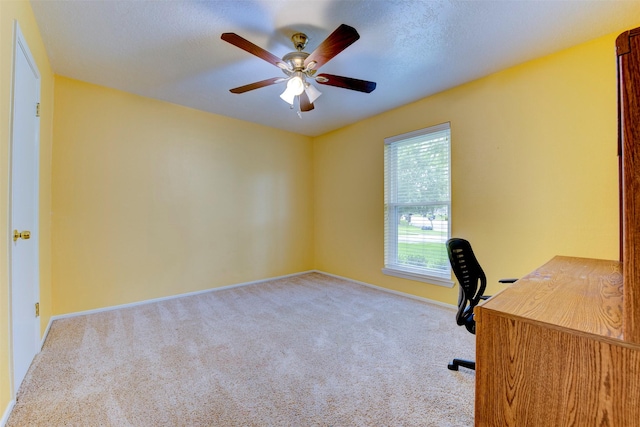 22619 Rockgate Dr, Spring, TX 77373 - unfurnished office featuring a ceiling fan and carpet floors