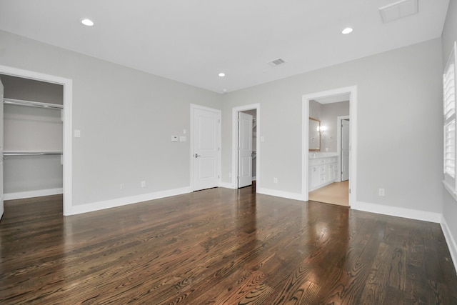 206 Green Blvd, Shenandoah, TX 77384 - unfurnished living room with wood finished floors and recessed lighting
