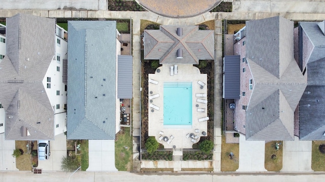 206 Green Blvd, Shenandoah, TX 77384 - aerial view of a pool