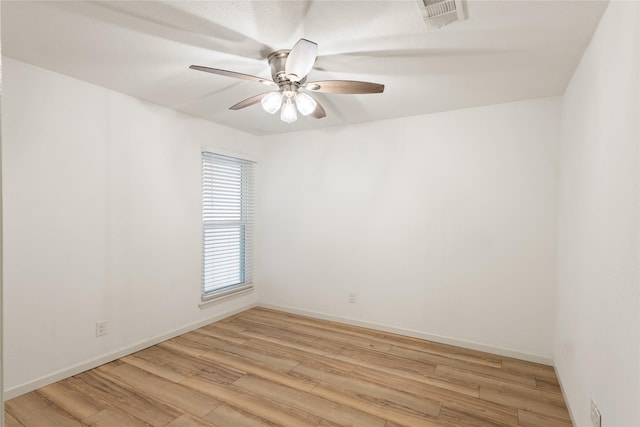 217 Wellwood Ln, Conroe, TX 77304 - unfurnished room featuring light wood-style flooring and ceiling fan