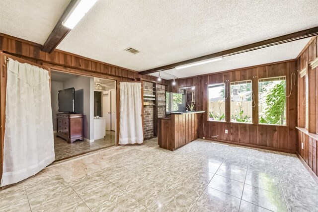 10806 Sagegulf Ln, Houston, TX 77089 - unfurnished sunroom featuring beam ceiling