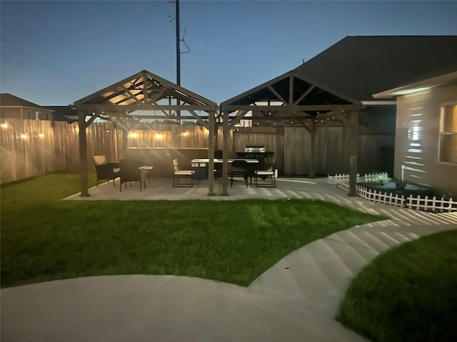21319 Indigo Ruth Dr, Spring, TX 77379 - fenced backyard featuring a gazebo and a patio area