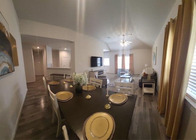 21319 Indigo Ruth Dr, Spring, TX 77379 - dining area with wood finished floors and vaulted ceiling