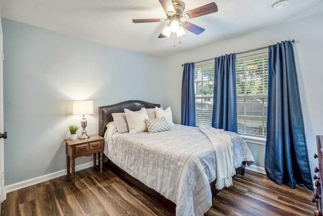 20919 Autumn Redwood Way, Cypress, TX 77433 - bedroom with dark wood-type flooring and a ceiling fan