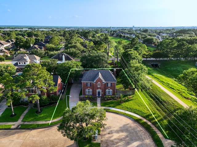 20919 Autumn Redwood Way, Cypress, TX 77433 - view of subject property with property parcel outlined and a tree filled landscape