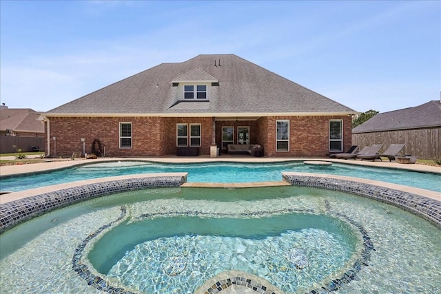 5219 Camp Creek Rd, Baytown, TX 77523 - view of pool featuring a pool with connected hot tub