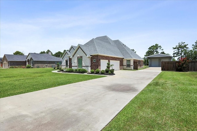 5219 Camp Creek Rd, Baytown, TX 77523 - french country inspired facade featuring stone siding and brick siding