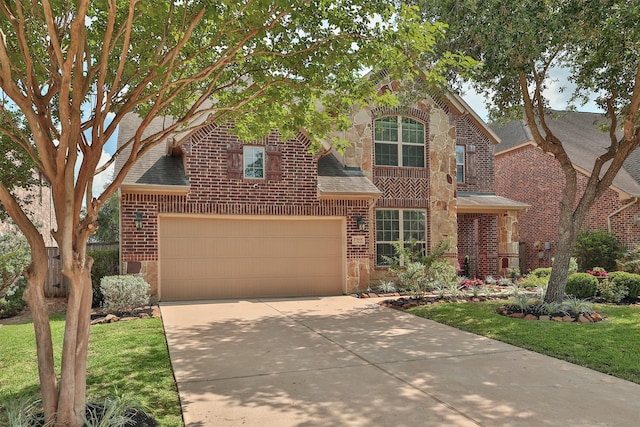 27619 Dalton Bluff Ct, Katy, TX 77494 - traditional-style home with brick siding, concrete driveway, and roof with shingles