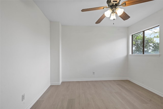 11011 Bandlon Dr, Houston, TX 77072 - spare room featuring light wood-style floors and ceiling fan