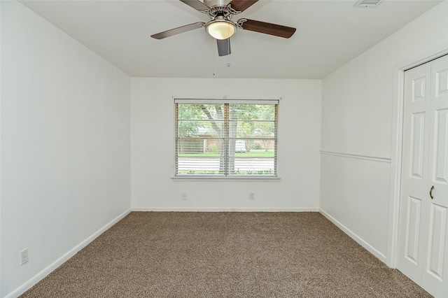 4502 Sanford Rd, Houston, TX 77035 - carpeted empty room featuring a ceiling fan and baseboards