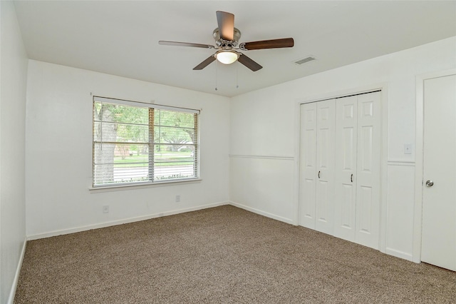 4502 Sanford Rd, Houston, TX 77035 - unfurnished bedroom featuring carpet flooring, a ceiling fan, and a closet