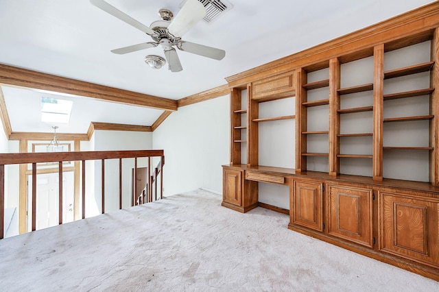 16160 Seahorse Dr, Houston, TX 77062 - unfurnished office featuring light colored carpet, crown molding, and ceiling fan