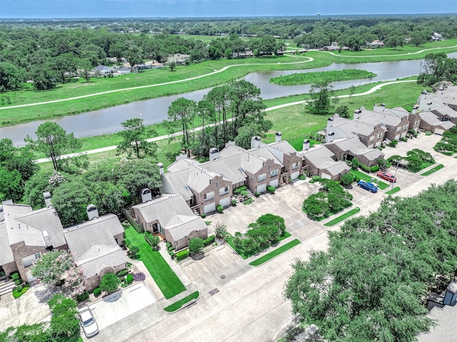 16160 Seahorse Dr, Houston, TX 77062 - aerial perspective of suburban area featuring a large body of water and a tree filled landscape