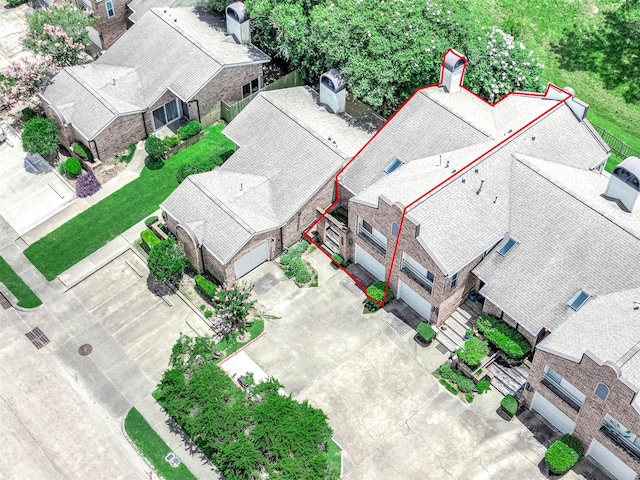 16160 Seahorse Dr, Houston, TX 77062 - view from above of property with property boundaries highlighted