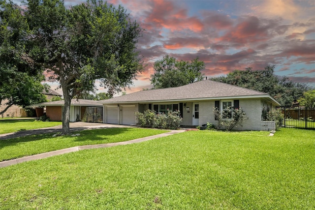 3014 Castlewood St, Houston, TX 77025 - ranch-style home with an attached garage, concrete driveway, and brick siding