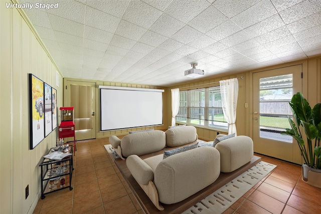 3014 Castlewood St, Houston, TX 77025 - tiled cinema with a decorative wall