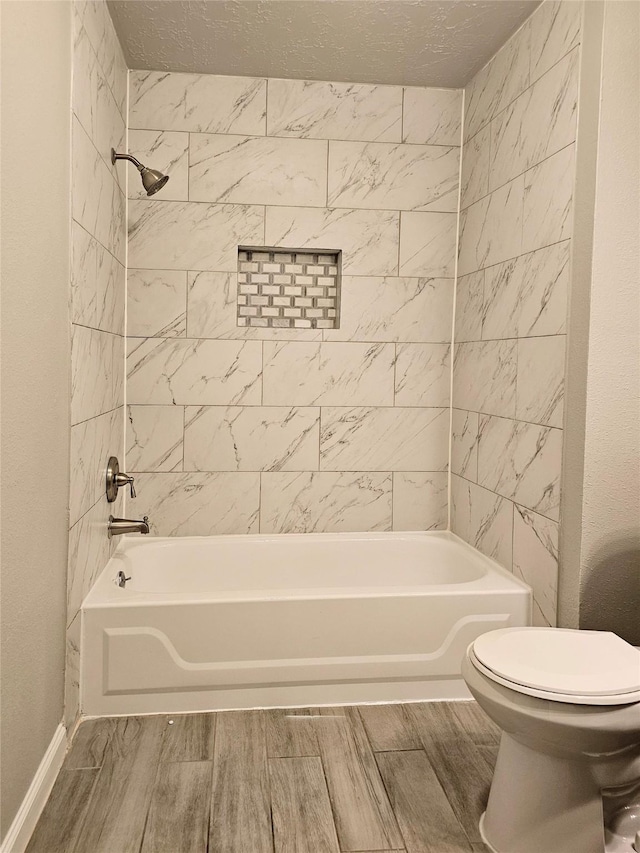 7715 Lobera Dr, Houston, TX 77083 - full bath featuring wood finish floors and shower / bathtub combination