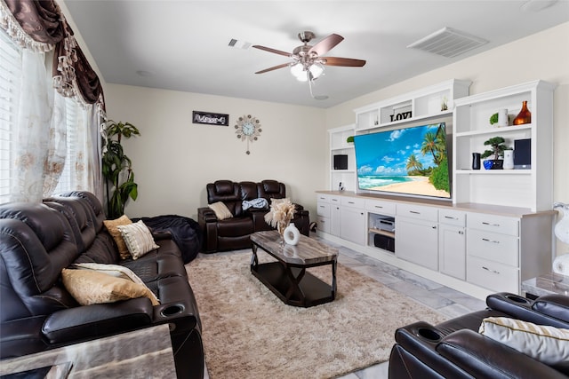 6605 Fallen Breeze Ln, Dickinson, TX 77539 - living area with ceiling fan