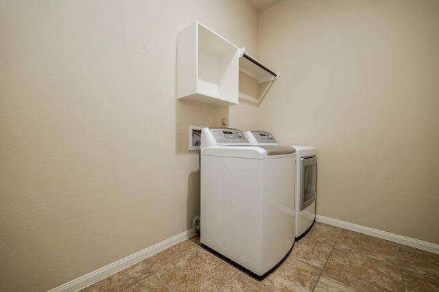 9335 Mystic Falls Ln, Humble, TX 77396 - laundry room featuring washing machine and clothes dryer and light tile patterned floors
