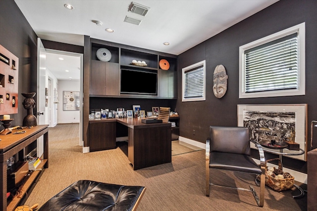 2409 Maconda Ln, Houston, TX 77027 - office with light carpet and recessed lighting