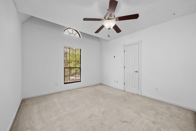 15810 Juneau Ln, Jersey Village, TX 77040 - spare room with carpet floors, a textured ceiling, and a ceiling fan