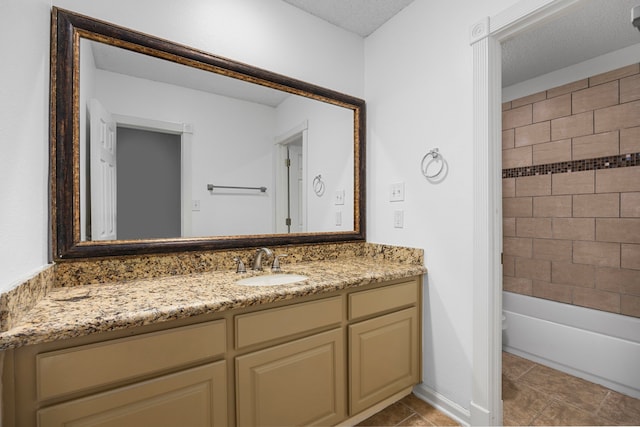 15810 Juneau Ln, Jersey Village, TX 77040 - full bath with vanity and washtub / shower combination