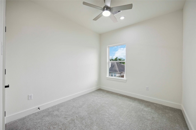 7906 Brandon St, Houston, TX 77051 - unfurnished room with carpet floors, a ceiling fan, and recessed lighting