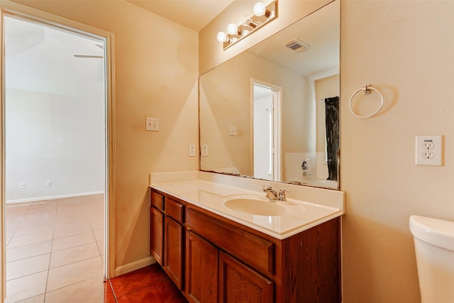 14006 Marners Ct, Houston, TX 77014 - bathroom with tile patterned flooring and vanity