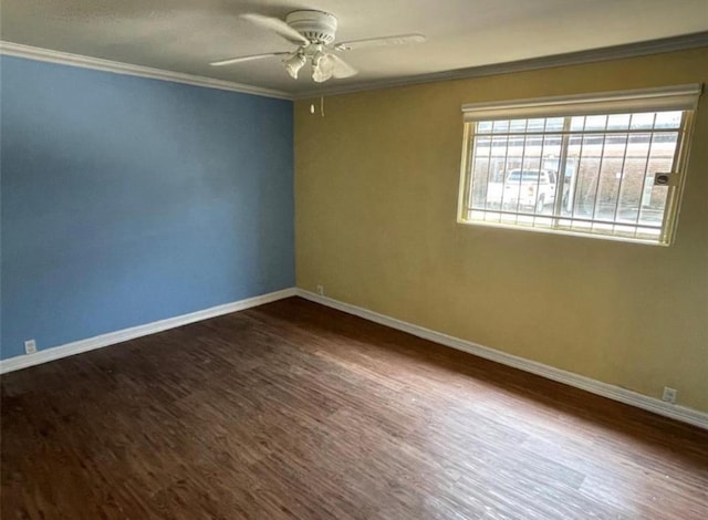 5617 Bissonnet St Unit 104, Houston, TX 77081 - unfurnished room featuring wood finished floors, crown molding, and ceiling fan
