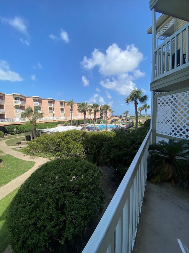 6300 Seawall Blvd Unit 9109, Galveston, TX 77551 - balcony featuring view of pool