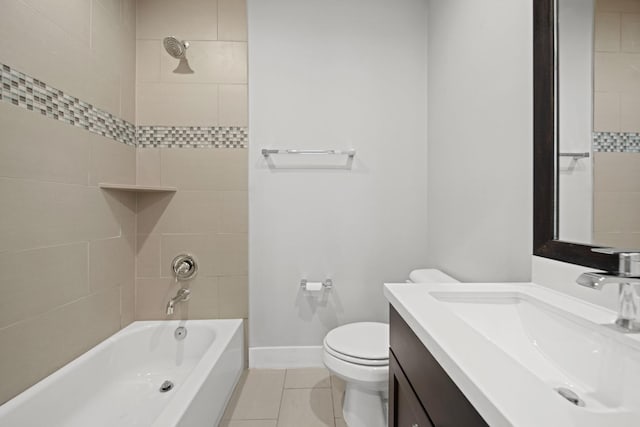 703 Schwartz St, Houston, TX 77020 - bathroom featuring shower / bath combination, vanity, and tile patterned floors