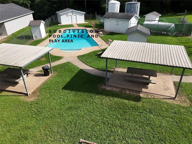 440 Lakeview Drive Loop, Coldspring, TX 77331 - view of swimming pool with a gazebo and a patio area