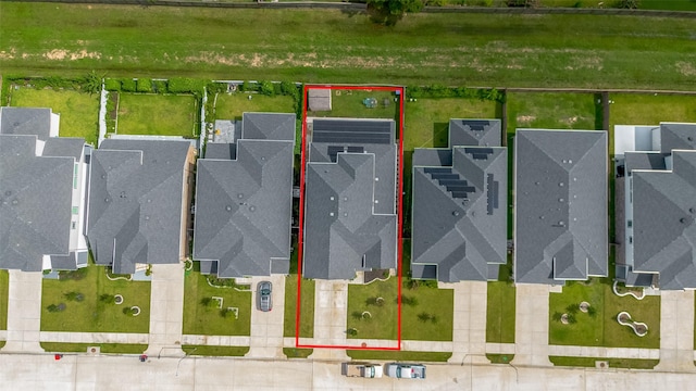 28439 Halle Ray Dr, Katy, TX 77494 - aerial view of residential area with property parcel outlined